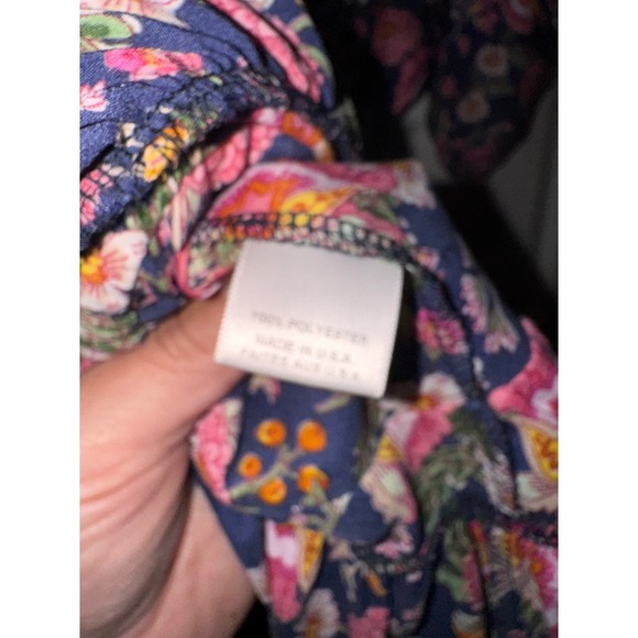 MISA Los Angeles Floral Mini‎ Dress Smocked Ruffle V Neck Short Sleeve XL - Picture 14 of 16